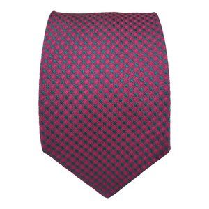 CHARVET Burgundy Geometric Silk Tie FRANCE 60"/ 3.4" EC